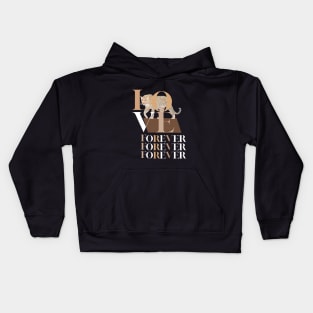 tiger love forever Kids Hoodie